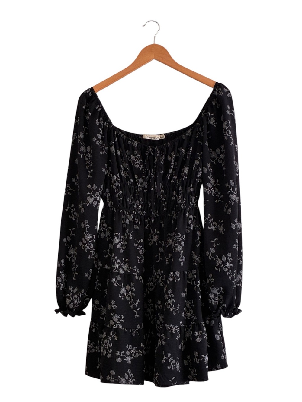 Liberty Love | LlKE NEW Loog sleeve floral swing peasant mini dress medium